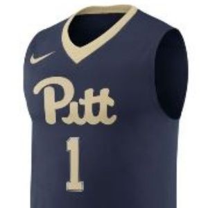 Youth Pitt Panthers #1 Navy Script Basketb